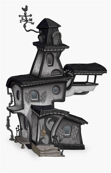 Halloween Haunted House 3d Png, Transparent Png - kindpng