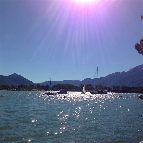 Lake Maggiore viewed from Locarno, Switzerland, late September 2015