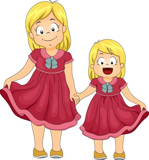 Sister Clip Art - Sisters Clipart - Png Download - Full Size Clipart (#5472042) - PinClipart