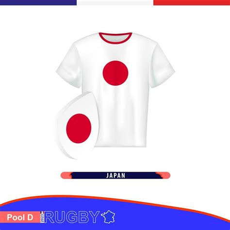 Rugby jersey of Japan national team with flag. 26542310 Vector Art at Vecteezy