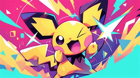 Pichu Pokemon 4K #1032a Wallpaper PC Desktop