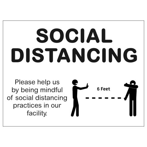 Mindful of Social Distance Yard Sign | 18" x 24" | CustomSigns.com