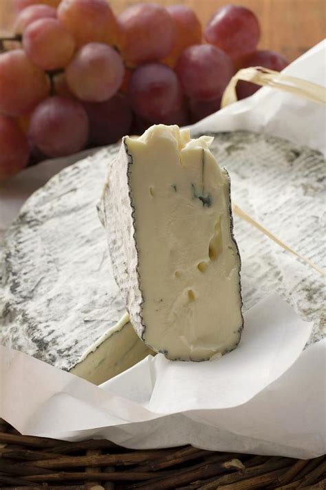 Blue Cheese (bresse Bleu, France) And Grapes Photograph by ...