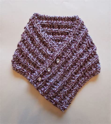 Tweedy Knit Neck Warmer | AllFreeKnitting.com