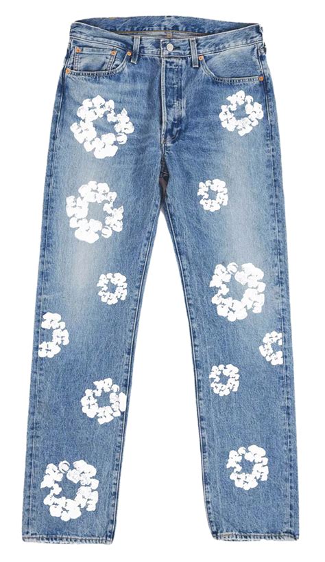 Denim Tears Jeans THE COTTON WREATH JEAN LIGHT WASH – AGENDA