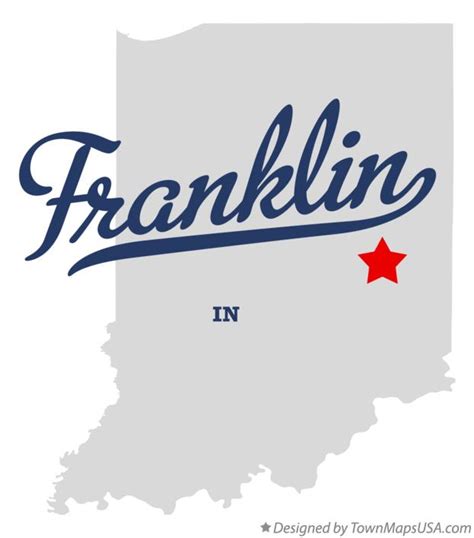 Map of Franklin, Henry County, IN, Indiana