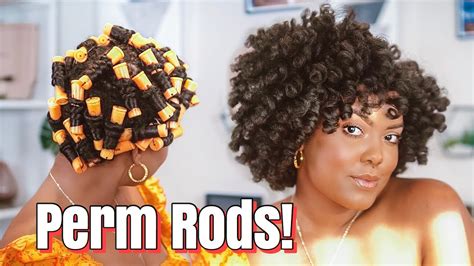 Perfect Perm Rod Set on Natural Hair! - YouTube