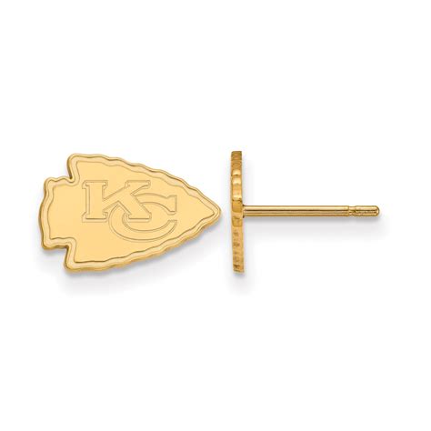 Kansas City Chiefs Gold-Plated Small Logo Post Earrings