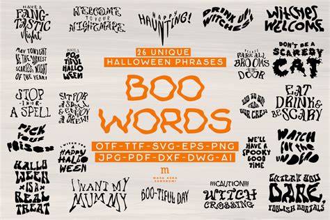 Boo Words Font by Masa Aska Sanurumi · Creative Fabrica