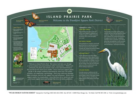 Outdoor Interpretive Nature Trail Sign in Trailhead Maps & Welcome Sign Series: Island Prairie ...