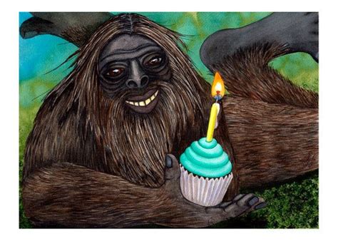 Birthday card Bigfoot Birthday by CatherineMcElroyCard on Etsy 50th Birthday Cards, Birthday ...