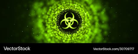 Caution biohazard epidemic banner toxic Royalty Free Vector