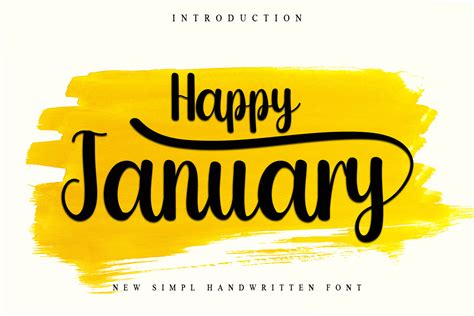 Happy January Font by Preketek texs · Creative Fabrica