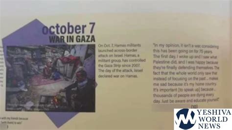 SICK: High School Published Yearbook Glorifying Oct. 7 Attack On Israel – The Yeshiva World