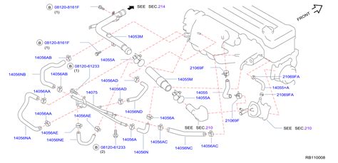 Nissan Sentra Pipe Water. Tube Connector. HOSE, PIPING - 21021-1M200 ...