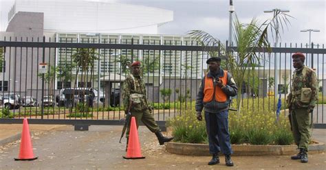 Kenyan man shot dead after stabbing guard at American embassy in Nairobi - CBS News