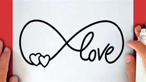 HOW TO DRAW INFINITY LOVE SYMBOL