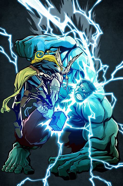 #Hulk #Fan #Art. (Hulk--Thor-1) By: Tauhid. (THE * 3 * STÅR * ÅWARD OF: AW YEAH, IT'S MAJOR ...