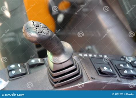 Gear Lever and Steering Buttons. Tractor Interior. Stock Image - Image ...