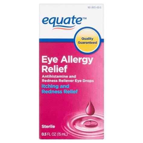 Equate Eye Allergy Relief Antihistamine Drops, 0.5 Oz - Walmart.com ...