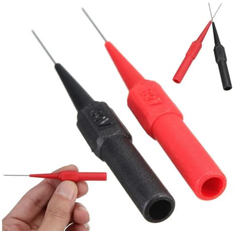 A Pair Of Safe Multimeter Test Probes Insulation Piercing Needle Non destructive Universal ...