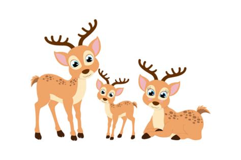 Cute Deer Family Graphic by curutdesign · Creative Fabrica