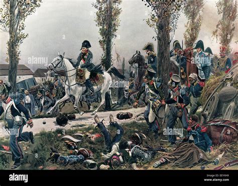 Emperor Napoleon I Bonaparte flees Leipzig on 19 October 1813 after the ...