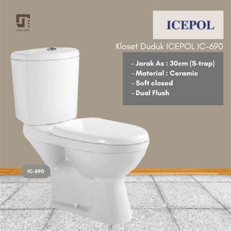 Jual KLOSET DUDUK MURAH / CLOSET / TOILET DUDUK KAMAR MANDI ICEPOL | Shopee Indonesia