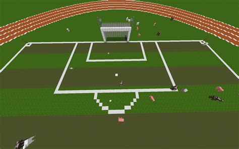 A Football(Soccer) Field With Running Track. Minecraft Map