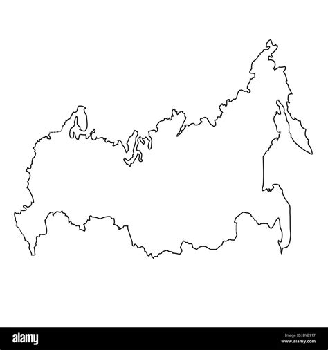 Russia Map Outline High Resolution Stock Photography and Images - Alamy