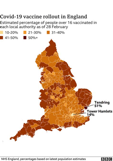 England's coronavirus vaccine rollout in maps - BBC News