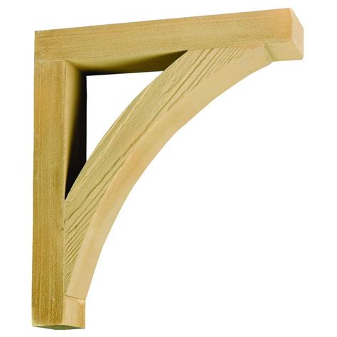 Fypon 16 in. x 4 in. x 18 in. Wood Grain Texture Polyurethane Bracket-BKT16X18X4S - The Home Depot