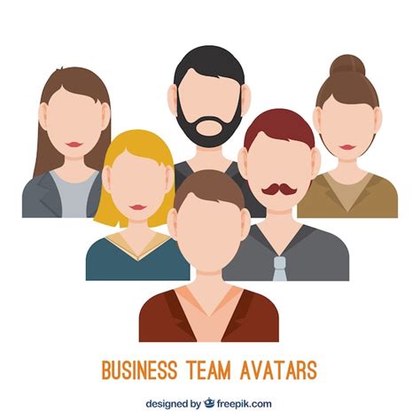 Free Vector | Business team avatars in a flat style