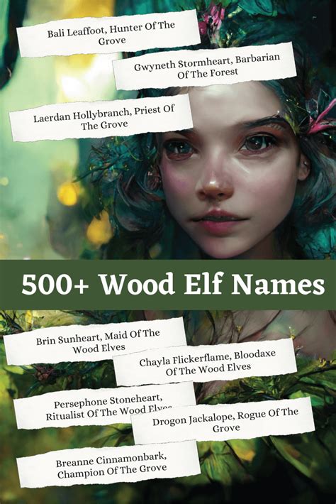 Enchanting Wood Half Elf Names: A Comprehensive Guide