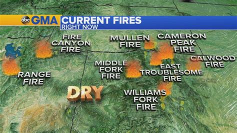 Video Wildfires continue in Colorado, cooler temperatures in East - ABC ...