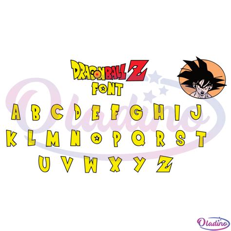 Goku Font SVG Digital File, Anime Font Svg, Anime Alphabet Svg