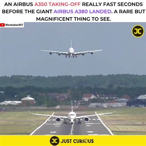 Airbus A-350 taking-off seconds before Airbus A-380! | Fascinating ...