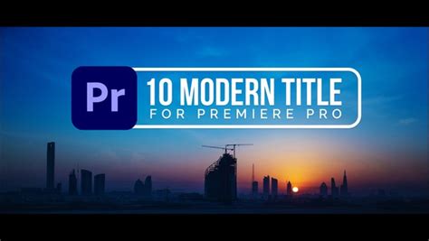 FREE 10 Modern Title Animations Pack for Premiere Pro