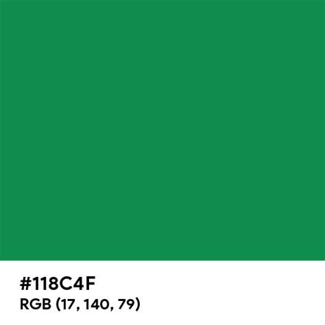 Money Green color hex code is #118C4F