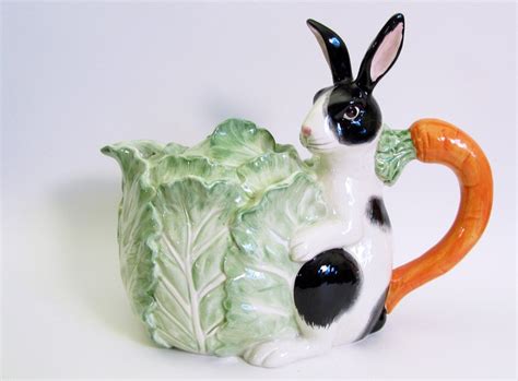 Fitz & Floyd Kensington Rabbit Teapot Vintage Collectible