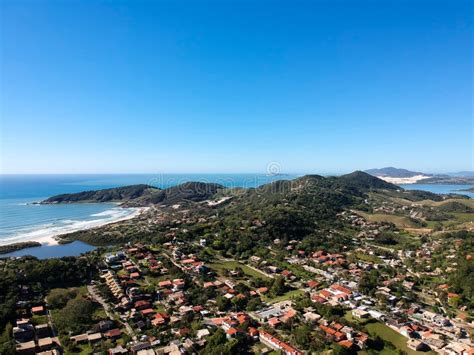 Drone View of Praia Do Rosa, Santa Catarina, Brazil Stock Photo - Image ...