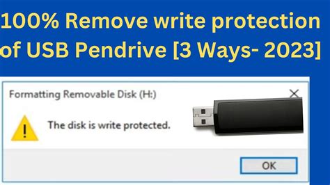 How to remove write protection of USB Pendrive [3 Ways 2023] FIX "The ...