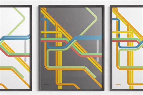 Brooklyn NYC Subway Map / New York City / Minimal Poster Print - Etsy