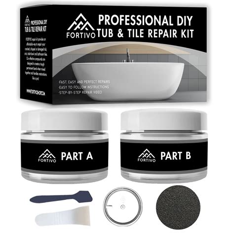 Buy Tub Repair Kit White for Acrylic, Porcelain, Enamel & Fiberglass Tub Repair Kit for Sink ...