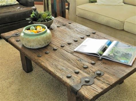 Wood And Wrought Iron Coffee Table | Rustic living room design, Rustic coffee tables, Door ...