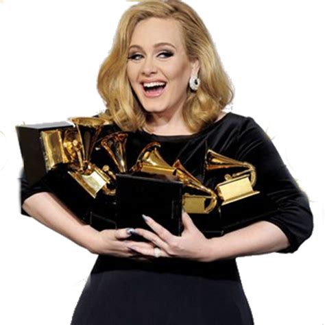 Download Adele Holding Grammy Awards | Wallpapers.com