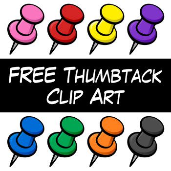 FREE Thumbtack Clip Art by Digital Classroom Clipart | TpT