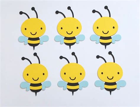 12 Bee Die Cuts Bumble Bee Die Cuts Bee Cutout Bee Cut Out | Etsy