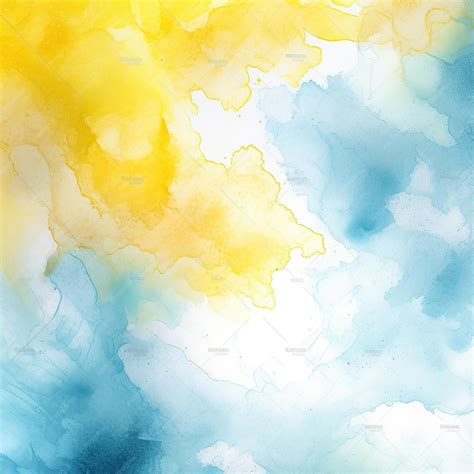 Premium Photo | Delicate pastel blue and yellow watercolor background