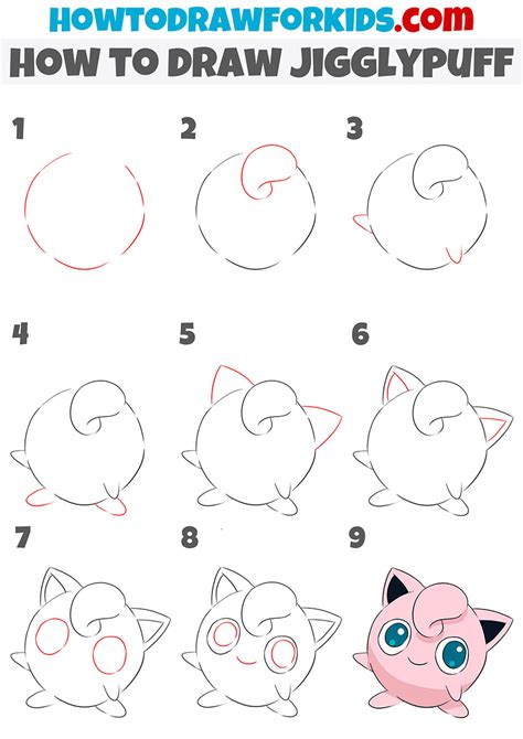 How to Draw Jigglypuff - Easy Drawing Tutorial For Kids